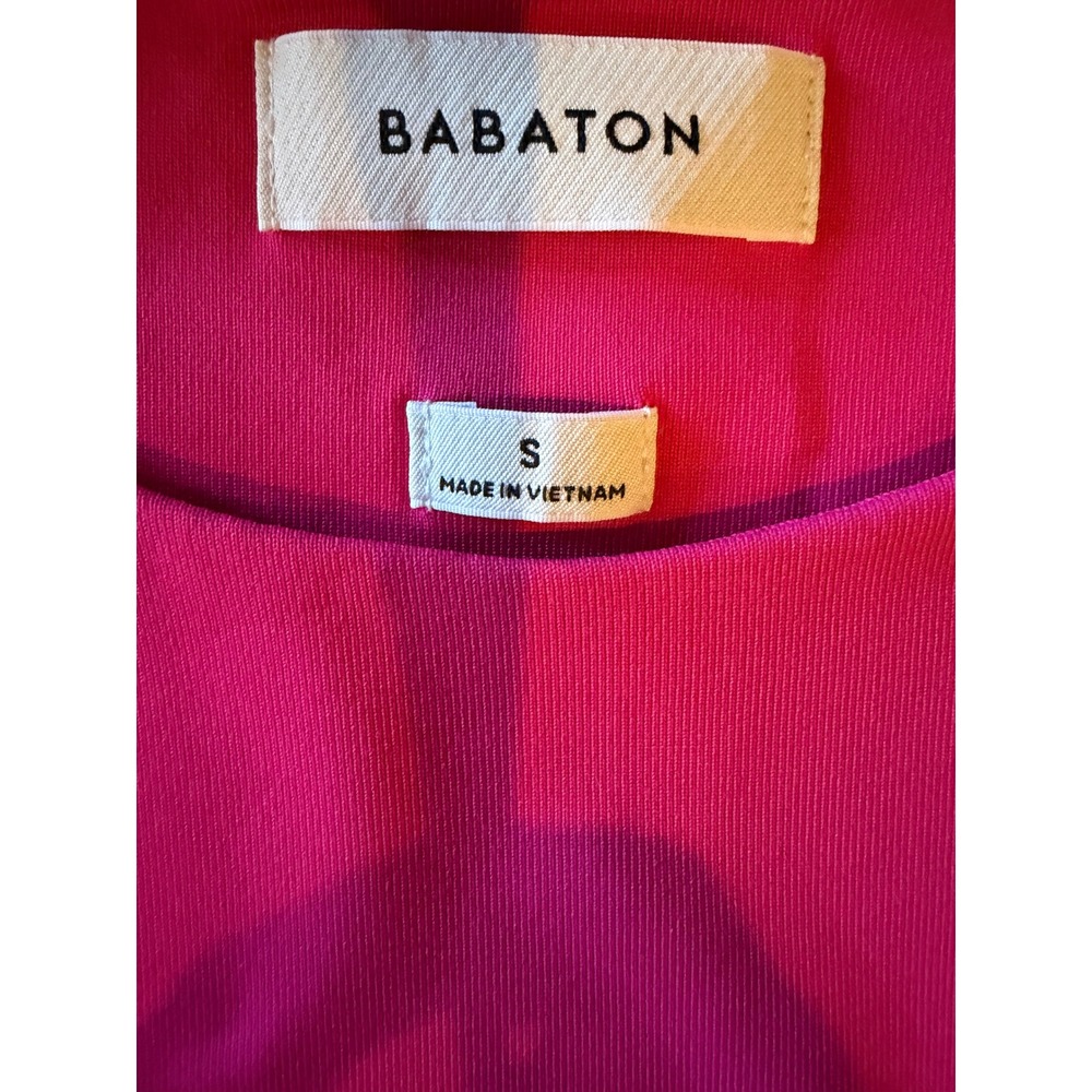 Babaton‎ Shirt Women Small Pink Contour Crew Ribcage Tee Crop Top NWT - Picture 8 of 13